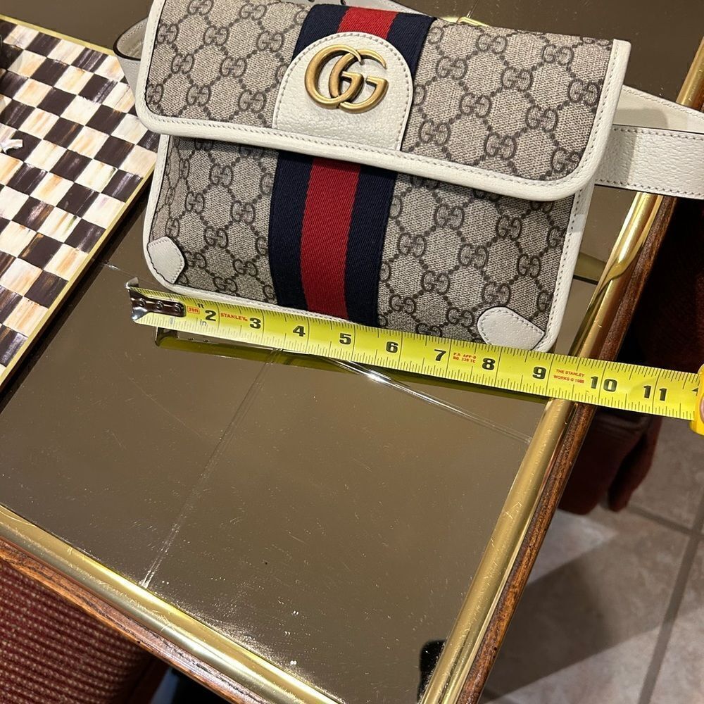 Women’s Gucci brown/white GG canvas web Ophedia  Belt bag 80cm/32” adjustable - Picture 11 of 15